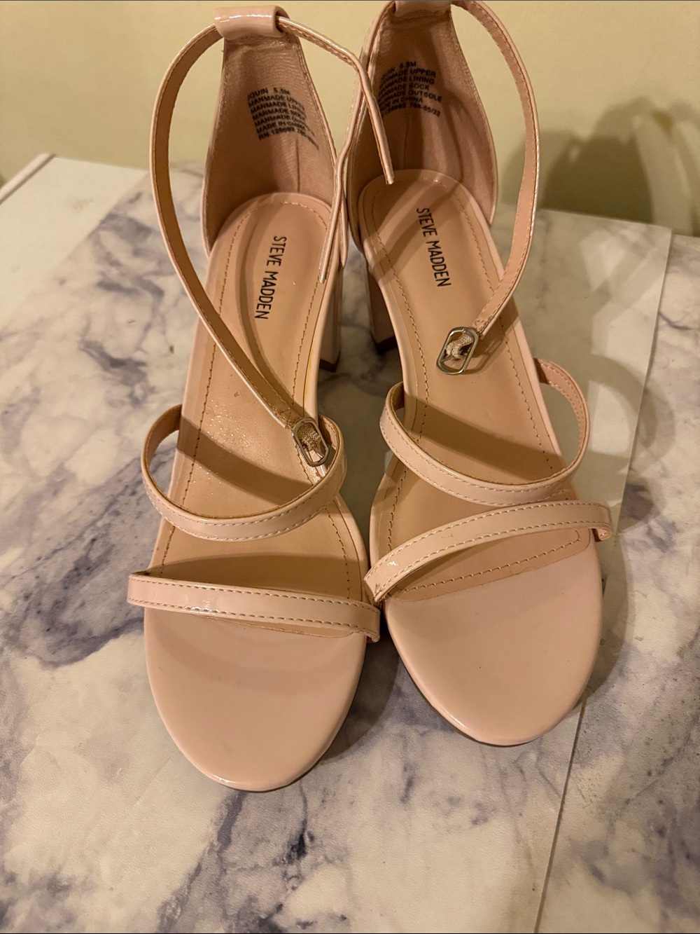 Steve Madden Blush Strappy Block Heel Sandals
